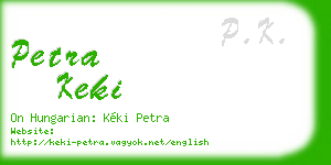 petra keki business card